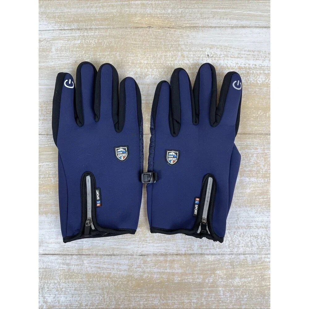 Outdoor Insulated Windproof Waterproof BL Sports Blue Gloves Touchscreen
